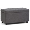 Darcy - Storage Ottoman Bench - Slate Gray