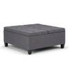 Harrison - Coffee Table Storage Ottoman - Slate Gray