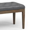 Waverly - Small Tufted Ottoman Bench - Stone Gray