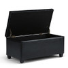 Sienna - Storage Ottoman Bench - Midnight Black
