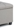 Sienna - Storage Ottoman Bench - Dove Gray