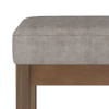 Milltown - Footstool Small Ottoman Bench - Distressed Gray Taupe