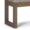 Milltown - Footstool Small Ottoman Bench - Distressed Gray Taupe