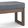 Milltown - Footstool Small Ottoman Bench - Stone Gray