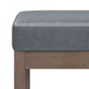 Milltown - Footstool Small Ottoman Bench - Stone Gray