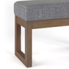 Milltown - Footstool Small Ottoman Bench - Pebble Gray