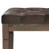 Waverly - Tufted Ottoman Bench - Distressed Brown