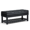 Saxon - Storage Ottoman Bench - Midnight Black