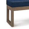 Milltown - Footstool Small Ottoman Bench - Distressed Dark Blue