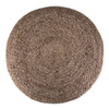 Lydia - Round Pouf - Navy / Natural