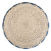 Edgeley - Round Pouf - Classic Blue / Natural