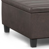 Ellis - Coffee Table Storage Ottoman - Distressed Brown