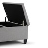 Ellis - Coffee Table Storage Ottoman - Dove Gray