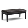 Lacey - Tufted Ottoman Bench - Distressed Black