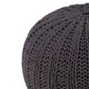 Shelby - Hand Knit Round Pouf - Slate Gray