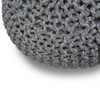 Nikki - Hand Knit Round Pouf - Gray