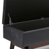 Owen - Rectangular Storage Ottoman - Distressed Black