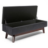 Owen - Rectangular Storage Ottoman - Distressed Black