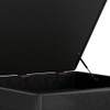 Owen - Extra Large Square Coffee Table Storage Ottoman - Distressed Black