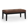 Lacey - Tufted Ottoman Bench - Distressed Chestnut Brown