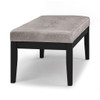 Lacey - Tufted Ottoman Bench - Distressed Gray Taupe