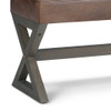 Salinger - Large Ottoman Bench - Distressed Chestnut Brown