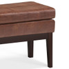 Carlson - Small Ottoman Bench - Distressed Saddle Brown