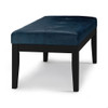 Lacey - Tufted Ottoman Bench - Distressed Dark Blue