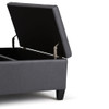 Ellis - Coffee Table Storage Ottoman - Stone Gray
