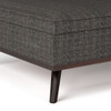 Owen - Square Coffee Table Storage Ottoman - Ebony