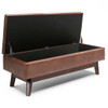 Owen - Rectangular Storage Ottoman - Distressed Saddle Brown