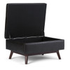 Owen - Coffee Table Storage Ottoman - Distressed Black