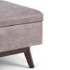 Owen - Coffee Table Storage Ottoman - Distressed Gray Taupe