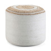 Serena - Round Braided Pouf - Natural