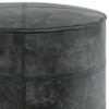 Connor - Round Pouf - Distressed Black