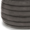 Vivienne - Round Pouf - Gray
