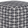 Noreen - Square Pouf - Slate Gray / White