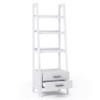 Sawhorse - Ladder Shelf With Storage - White
