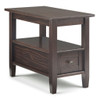 Warm Shaker - Narrow Side Table - Tobacco Brown