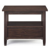 Warm Shaker - Narrow Side Table - Tobacco Brown