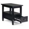 Warm Shaker - Narrow Side Table - Black