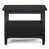 Warm Shaker - Narrow Side Table - Black