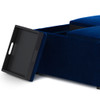 Avalon - Square Coffee Table Storage Ottoman - Blue