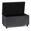 Cosmopolitan - Storage Ottoman - Distressed Black