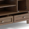 Warm Shaker - TV Media Stand Handcrafted - Rustic Natural Aged Brown