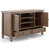 Warm Shaker - TV Media Stand Handcrafted - Rustic Natural Aged Brown