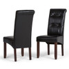 Cosmopolitan - Deluxe Tufted Parson Chair (Set of 2) - Midnight Black