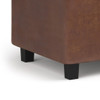 Cosmopolitan - Storage Ottoman - Distressed Saddle Brown