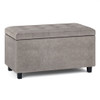 Cosmopolitan - Storage Ottoman - Distressed Gray Taupe