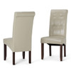 Cosmopolitan - Deluxe Tufted Parson Chair (Set of 2) - Satin Cream